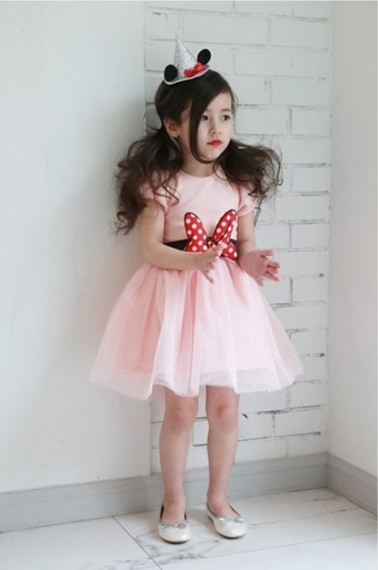 F68097-1 children Minnie  princess dress Girl Sequins Birthday Tutus Dress